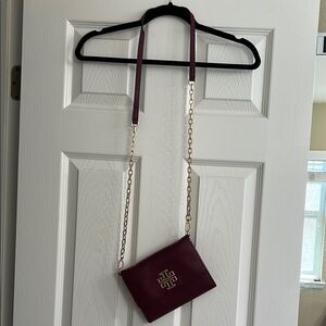 Tory Burch Red Crossbody Bag with Gold Chain